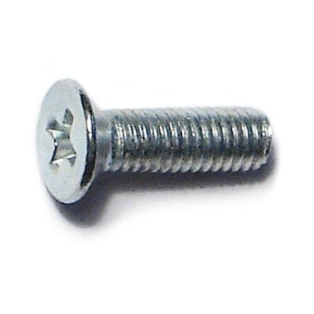 M3-0.50 X 10 Mm Phillips Flat Machine Screw, Zinc Plated Steel, 50 PK